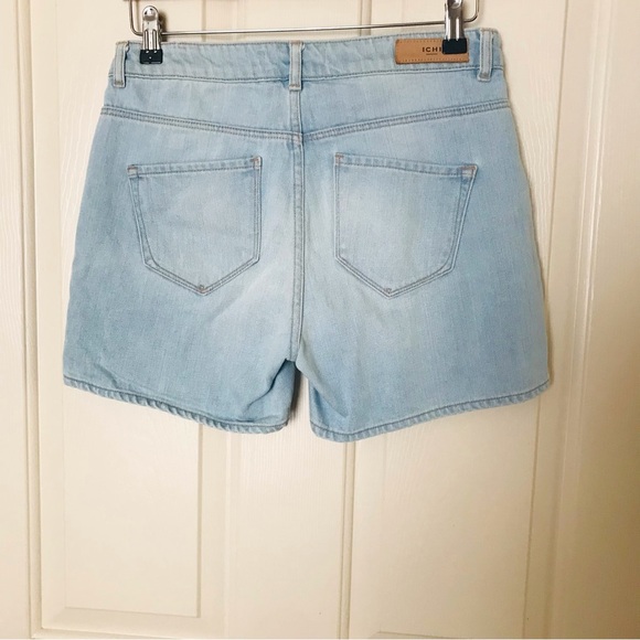 ICHI Light Blue Denim Shorts Size 36 UK waist 30” - Picture 2 of 9